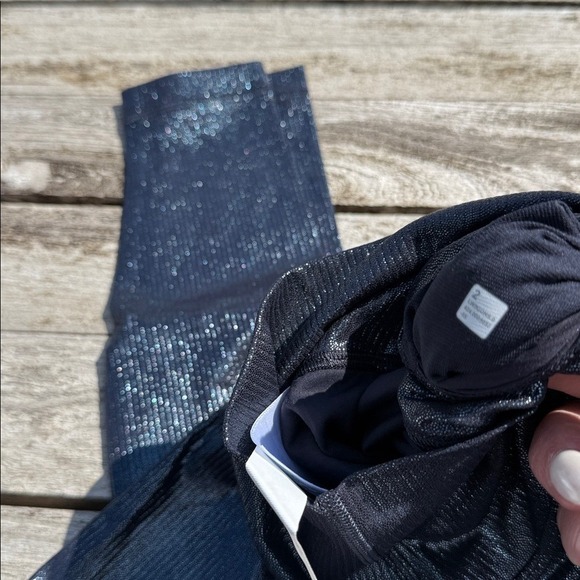 Lululemon Align High-Rise Ribbed Pant 28" Shine size 2 NWT Foil Black Night - Picture 5 of 7